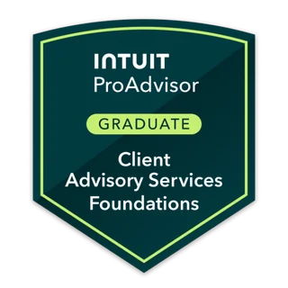 Intuit ProAdvisor Client Advisory Services Foundations graduate badge